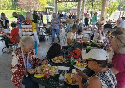Park City Senior Center luncheon in pavilion